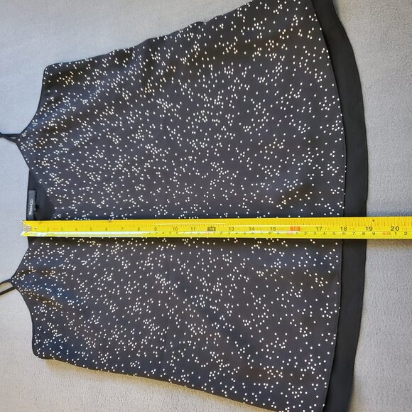 RW&CO Women Black Cami Tank Top Polka Dots Size M Stylish Casual - Picture 8 of 11